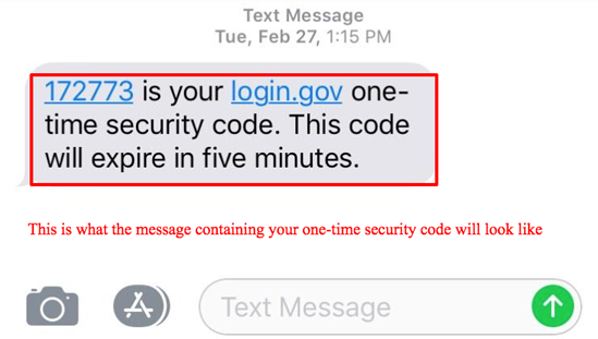 Phone text confirmation code help image
